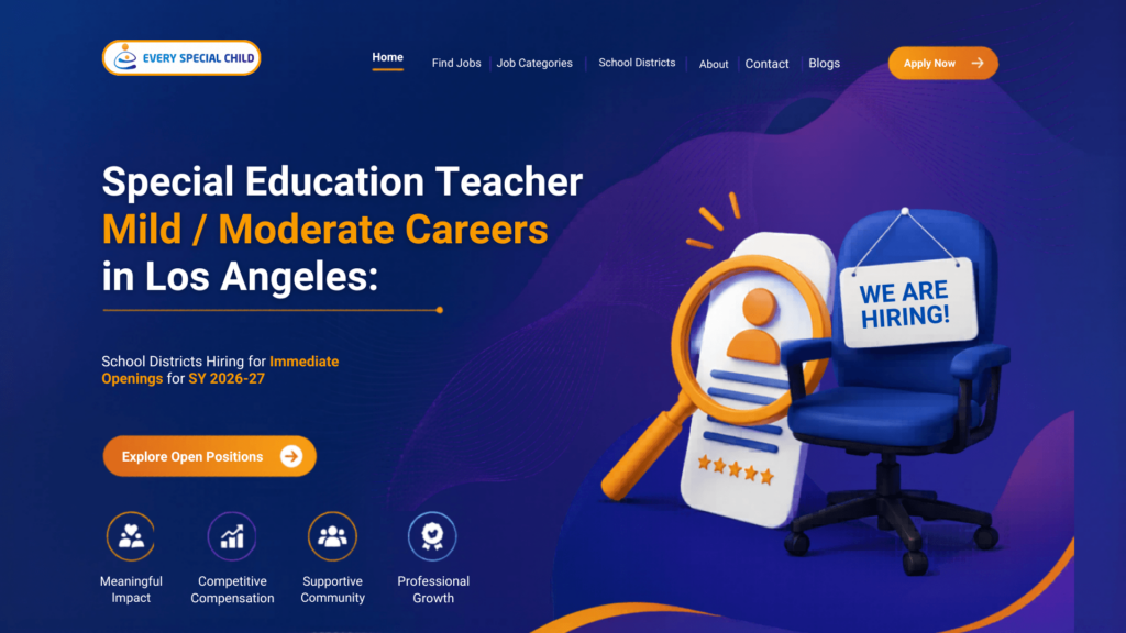Special Education Teacher Mild / Moderate Careers in Los Angeles