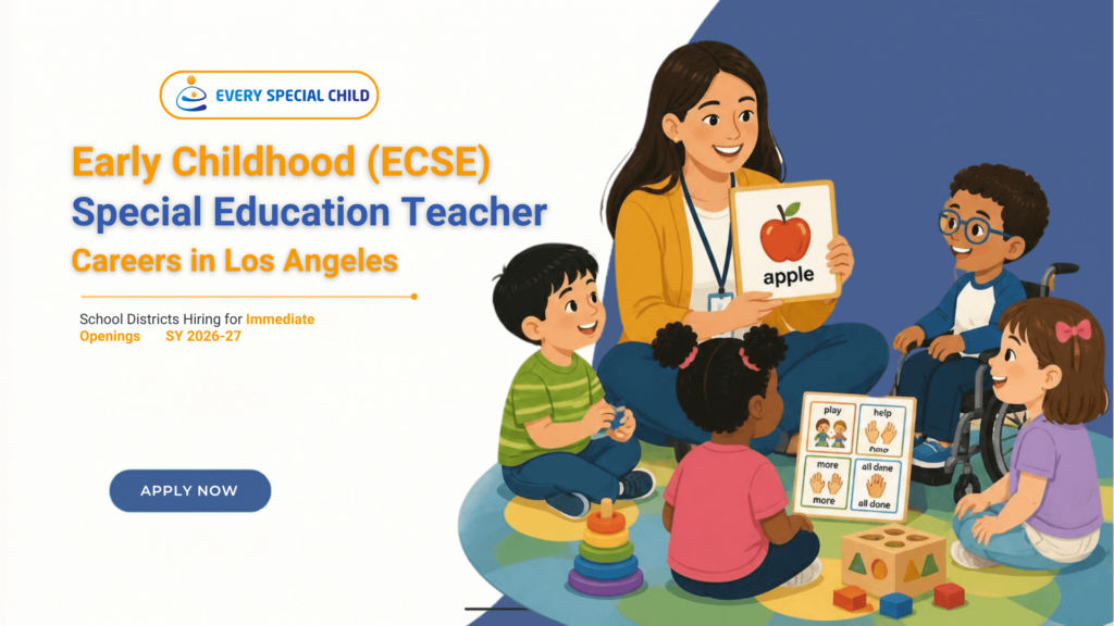 Early Childhood Special Education Teacher ECSE Careers in Los Angeles
